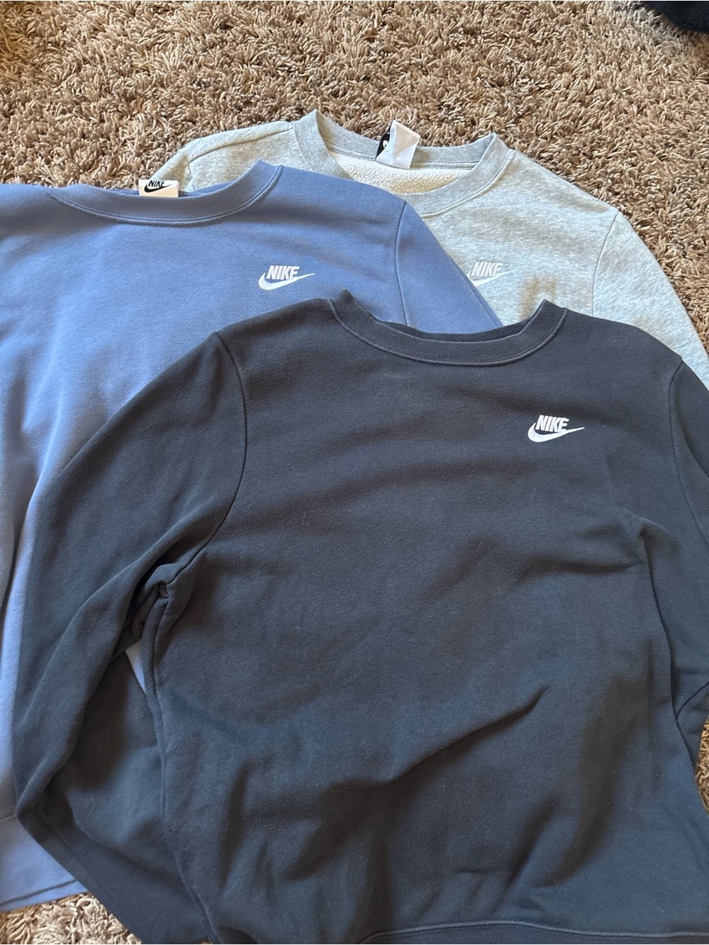 Nike Sweatshirt Set — Black, Blue, Heather Gray